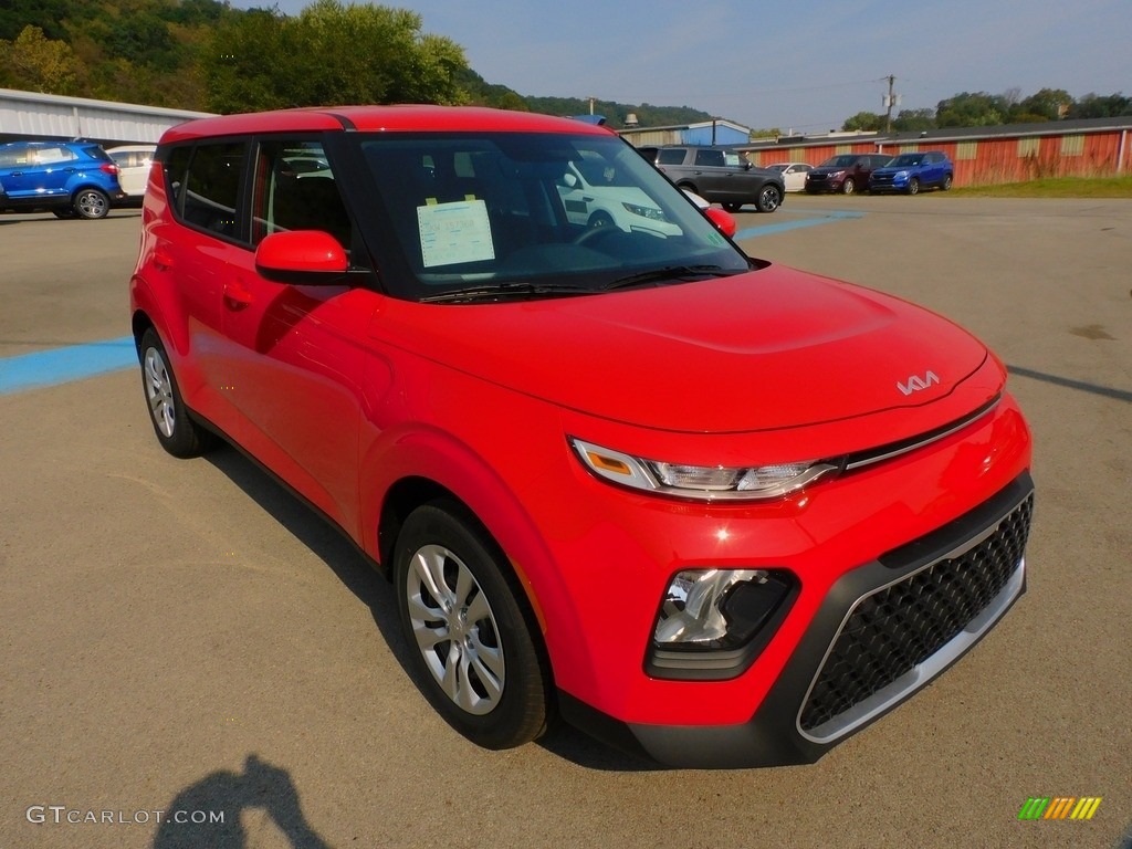 Inferno Red 2022 Kia Soul LX Exterior Photo #142875625