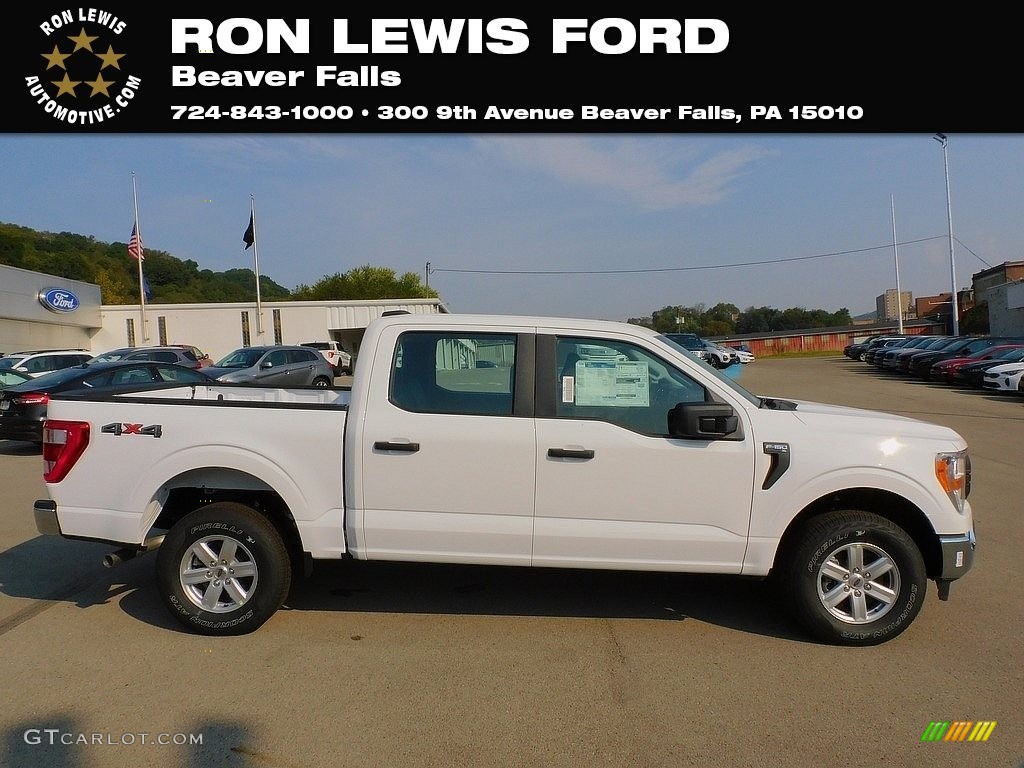 2021 F150 XL SuperCrew 4x4 - Oxford White / Medium Dark Slate photo #1