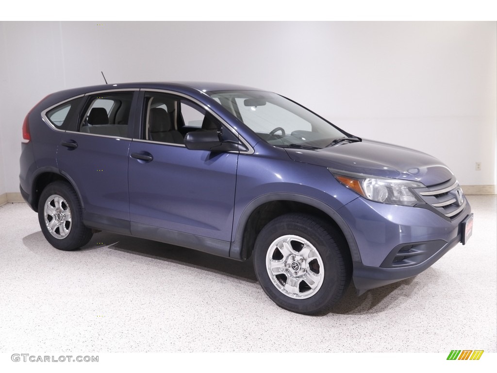 2013 CR-V LX AWD - Twilight Blue Metallic / Gray photo #1
