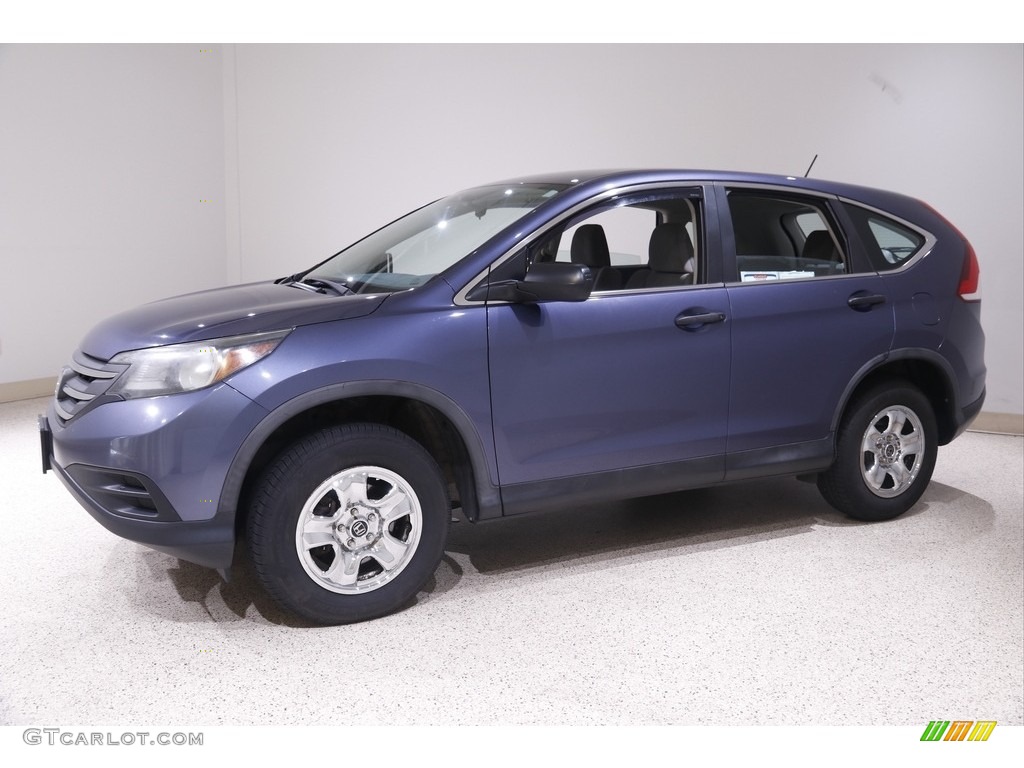 2013 CR-V LX AWD - Twilight Blue Metallic / Gray photo #3