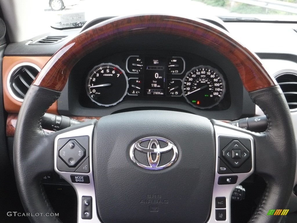 2020 Toyota Tundra 1794 Edition CrewMax 4x4 1794 Edition Brown/Black Steering Wheel Photo #142877398