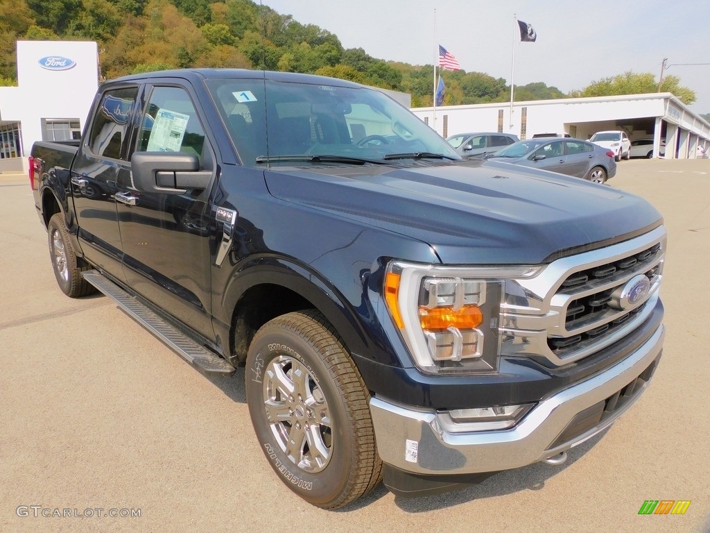 Antimatter Blue 2021 Ford F150 XLT SuperCrew 4x4 Exterior Photo #142880029