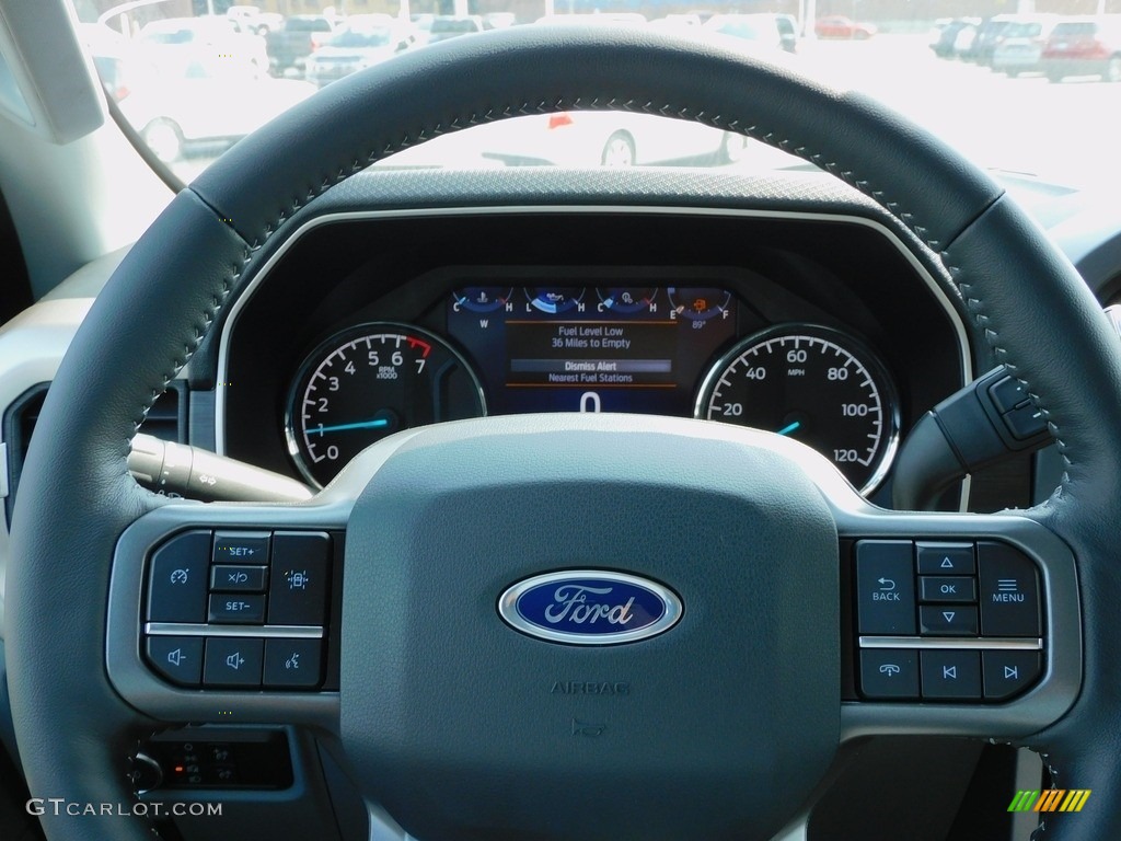 2021 Ford F150 XLT SuperCrew 4x4 Medium Dark Slate Steering Wheel Photo #142880176