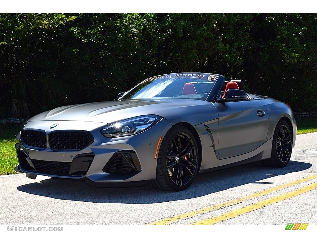 2021 Z4 sDrive M40i - Frozen Grey II Metallic / Magma Red photo #6