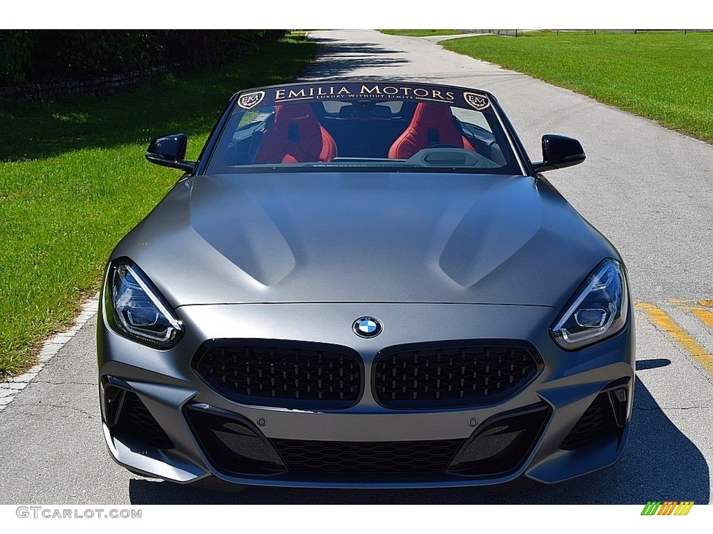 2021 Z4 sDrive M40i - Frozen Grey II Metallic / Magma Red photo #7