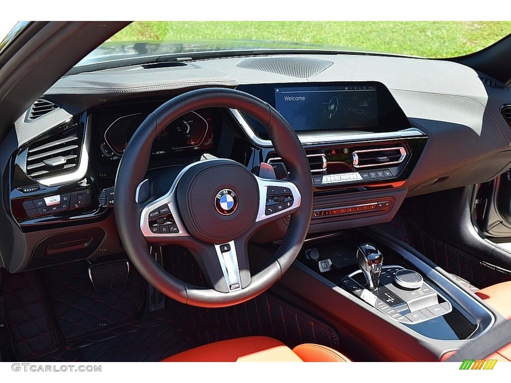 2021 BMW Z4 sDrive M40i Magma Red Dashboard Photo #142882492