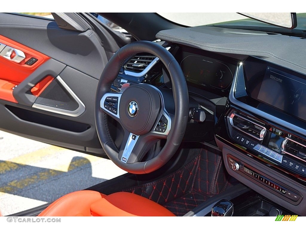 2021 Z4 sDrive M40i - Frozen Grey II Metallic / Magma Red photo #38