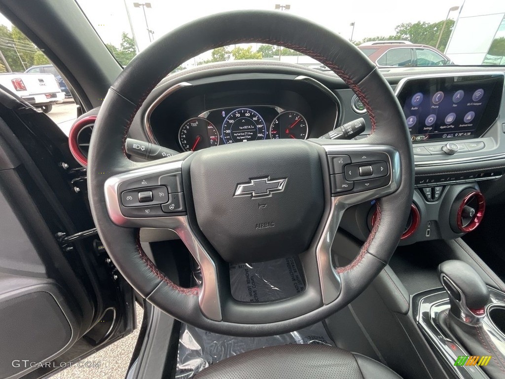 2020 Chevrolet Blazer RS Jet Black Steering Wheel Photo #142883648