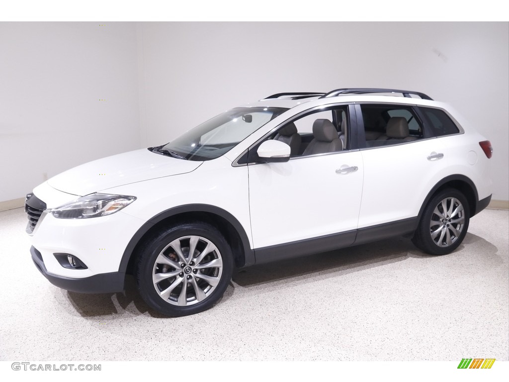 Crystal White Pearl Mica 2015 Mazda CX-9 Grand Touring AWD Exterior Photo #142883713