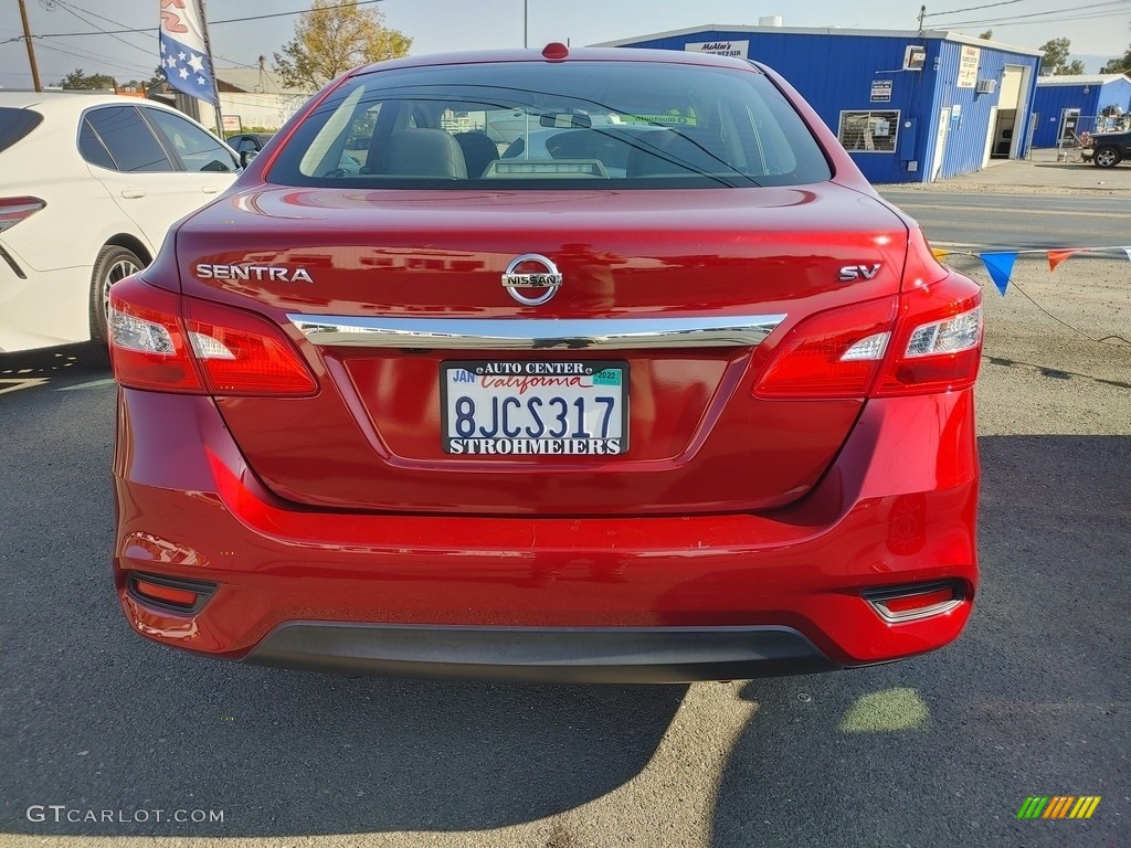 2019 Sentra SV - Red Alert / Charcoal photo #5