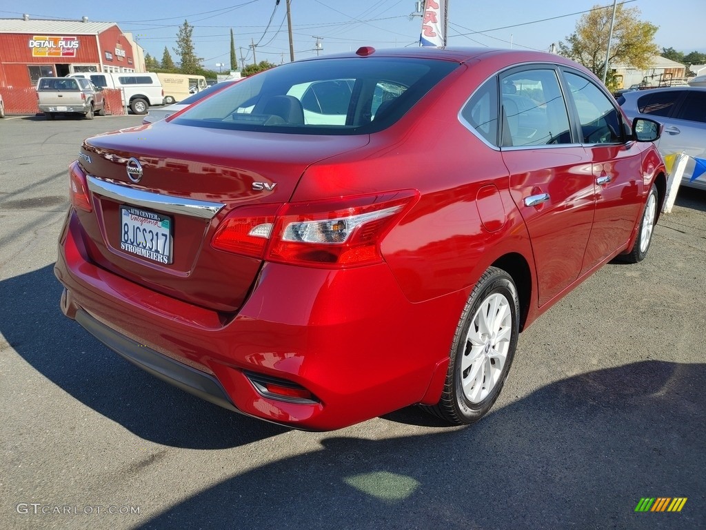 2019 Sentra SV - Red Alert / Charcoal photo #6