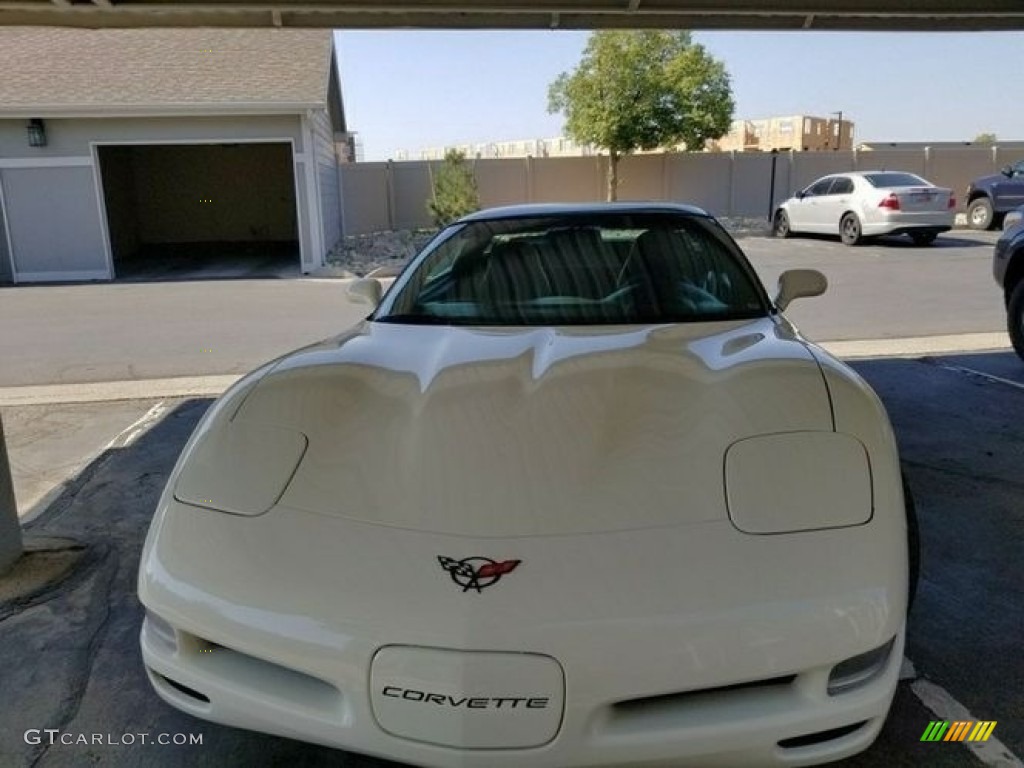 2001 Corvette Coupe - Speedway White / Black photo #2