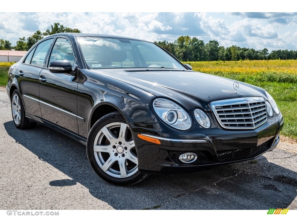 Black 2008 Mercedes-Benz E 350 4Matic Sedan Exterior Photo #142892839