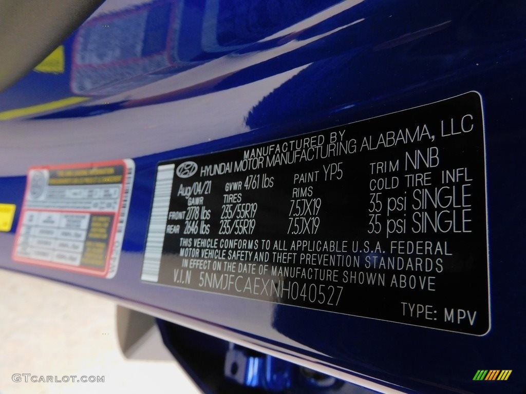 2022 Tucson SEL AWD - Intense Blue / Black photo #20