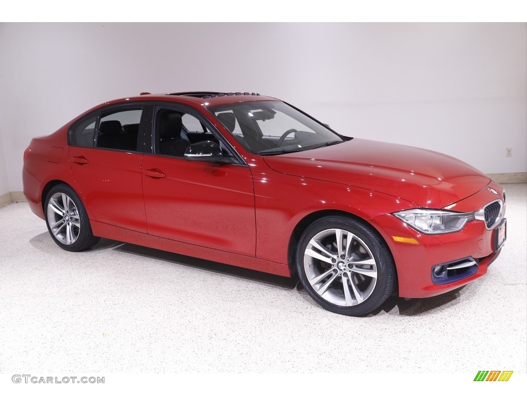 2013 3 Series 328i xDrive Sedan - Melbourne Red Metallic / Coral Red/Black photo #1