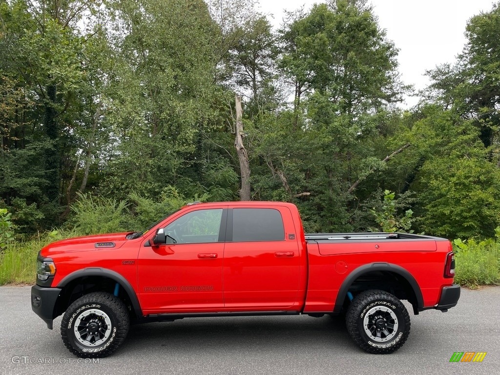 Molten Orange 2021 Ram 2500 Power Wagon Crew Cab 4x4 75th Anniversary Edition Exterior Photo #142897015