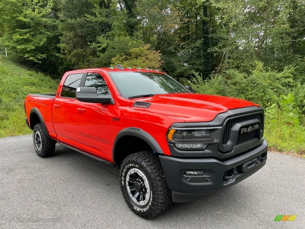 Molten Orange 2021 Ram 2500 Power Wagon Crew Cab 4x4 75th Anniversary Edition Exterior Photo #142897138
