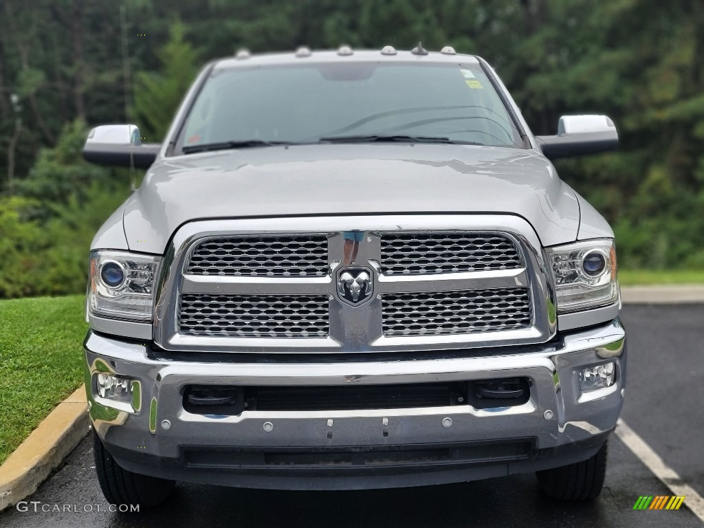 2018 3500 Laramie Mega Cab 4x4 - Bright Silver Metallic / Black photo #2