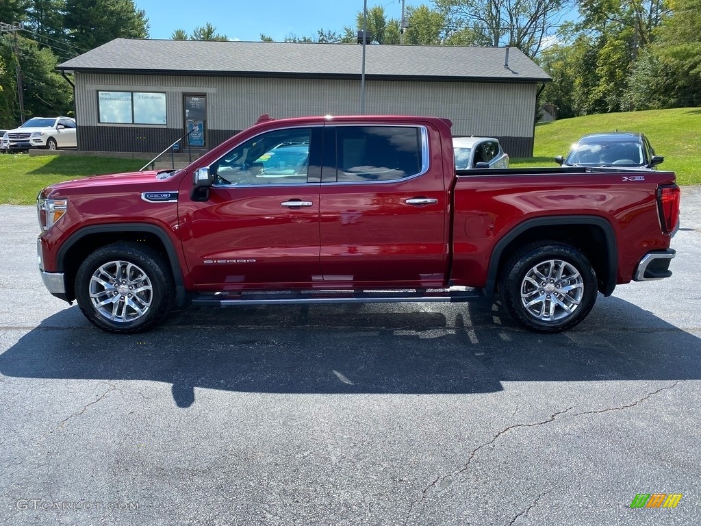 2020 Sierra 1500 SLT Crew Cab 4WD - Red Quartz Tintcoat / Dark Walnut/Slate photo #1
