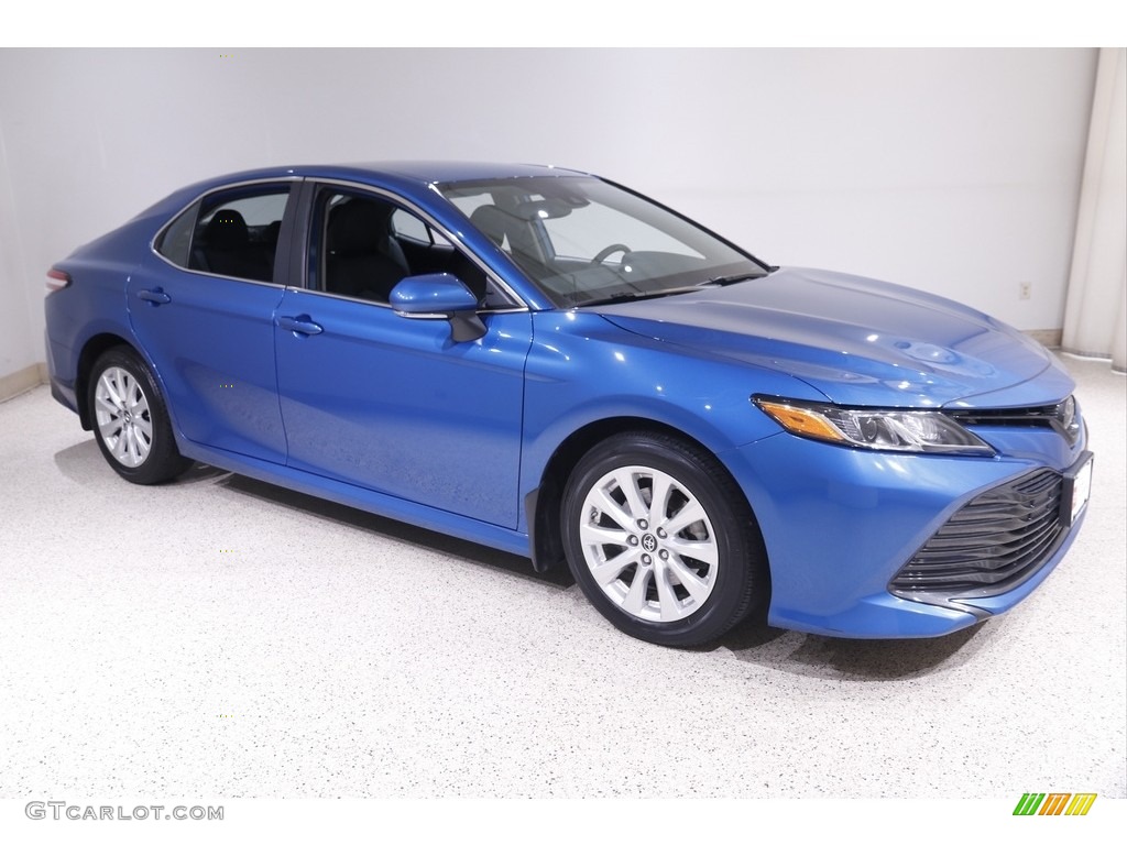 2019 Camry LE - Blue Streak Metallic / Black photo #1
