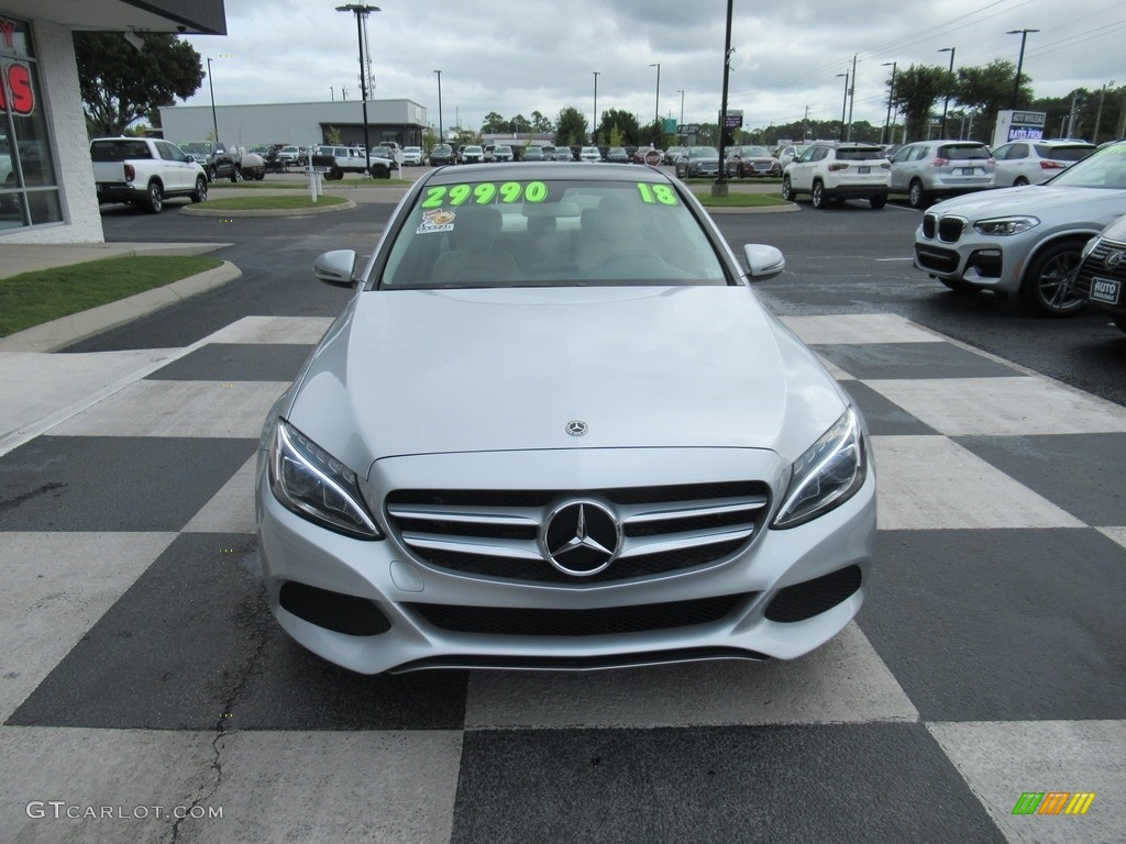 2018 C 300 Sedan - Diamond Silver Metallic / Silk Beige/Black photo #2