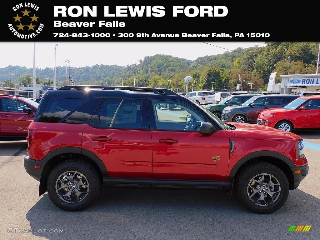 2021 Bronco Sport Badlands 4x4 - Rapid Red Metallic / Ebony/Roast photo #1