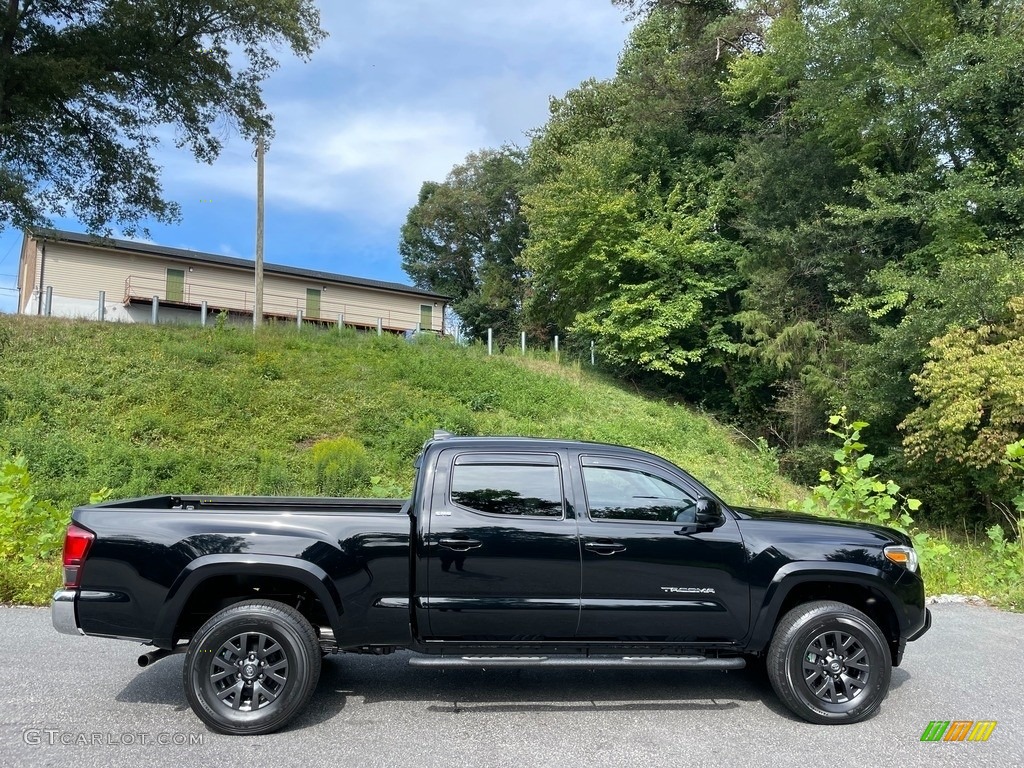 Midnight Black Metallic 2021 Toyota Tacoma SR5 Double Cab 4x4 Exterior Photo #142901766