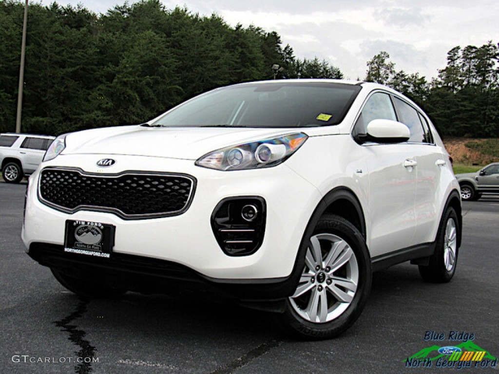 2017 Sportage LX AWD - Clear White / Black photo #1