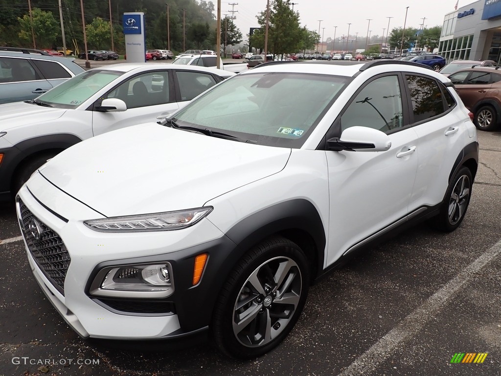 Chalk White 2020 Hyundai Kona Ultimate AWD Exterior Photo #142902848
