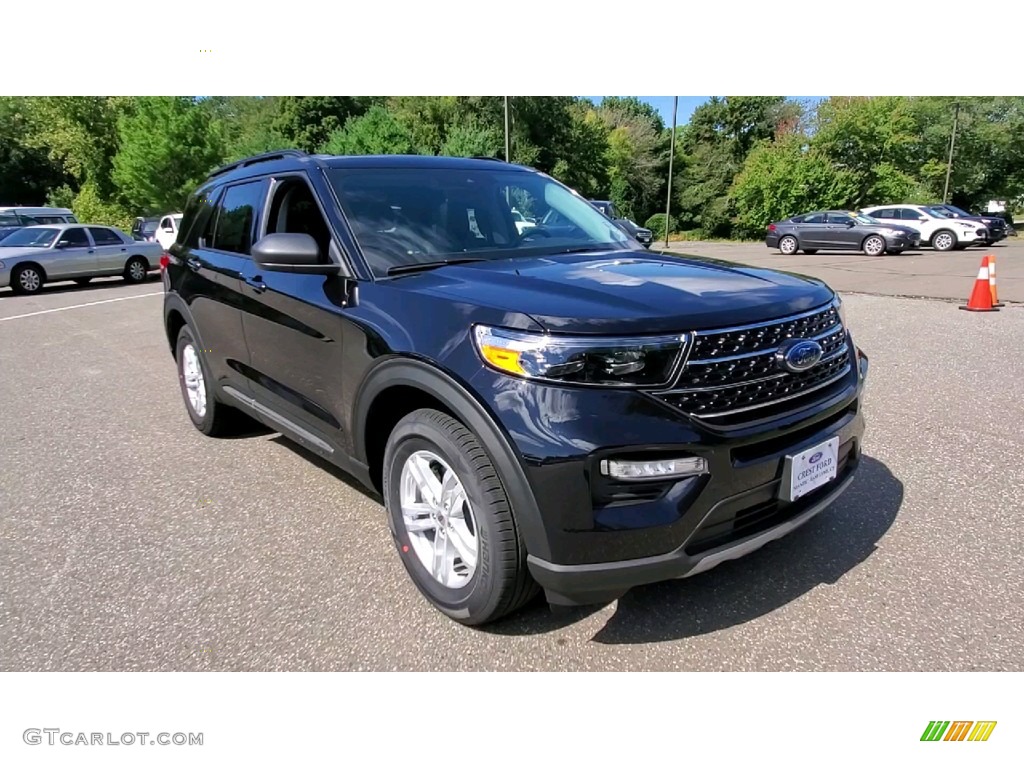 2021 Explorer XLT 4WD - Agate Black Metallic / Ebony photo #1
