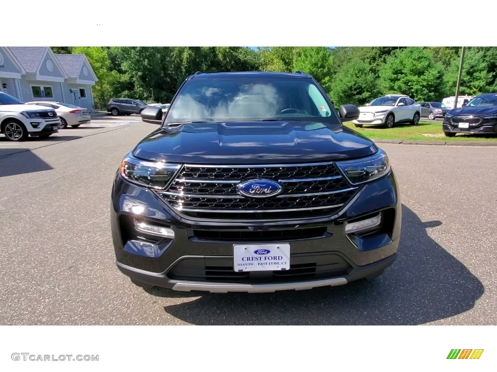 2021 Explorer XLT 4WD - Agate Black Metallic / Ebony photo #2
