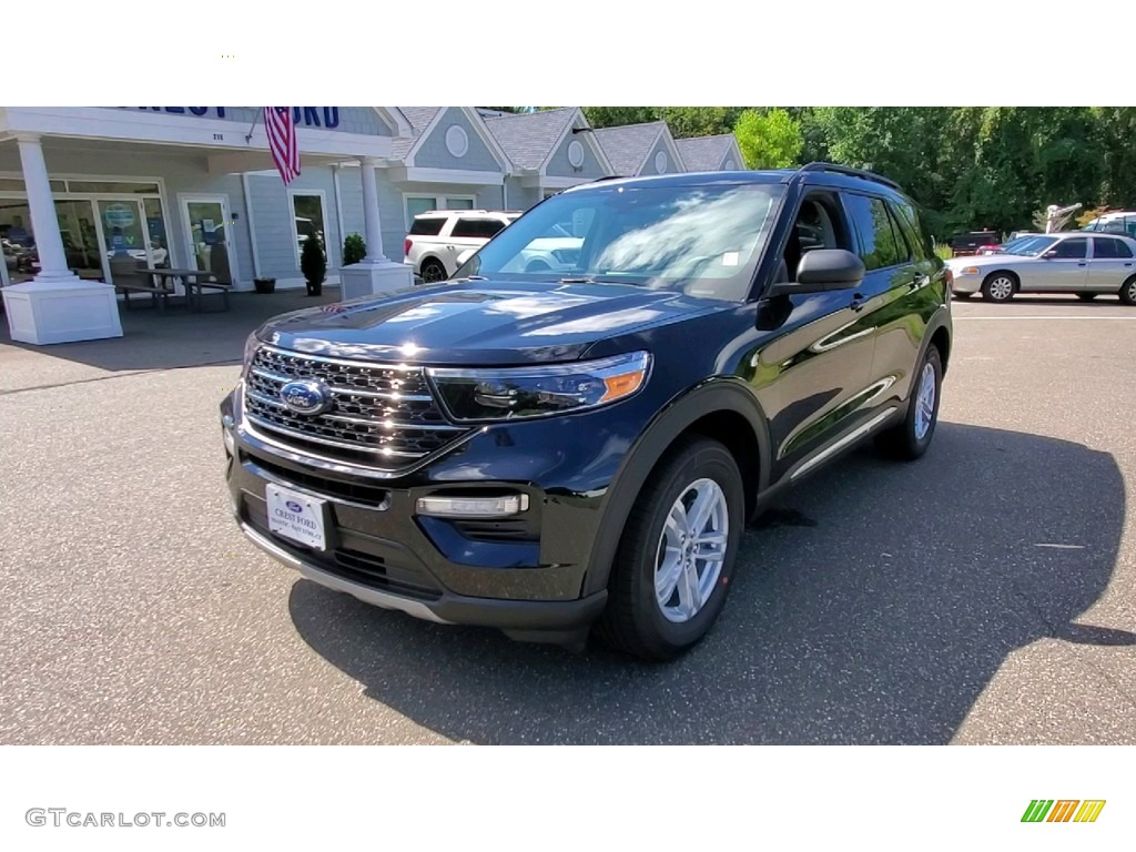 2021 Explorer XLT 4WD - Agate Black Metallic / Ebony photo #3