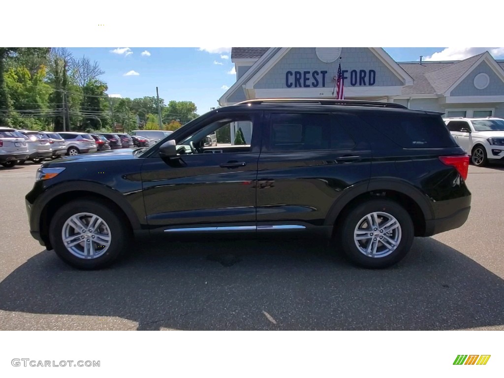 2021 Explorer XLT 4WD - Agate Black Metallic / Ebony photo #4