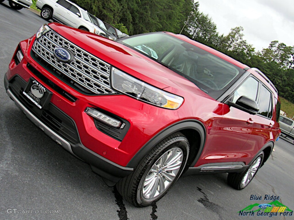 2021 Explorer Hybrid Limited 4WD - Rapid Red Metallic / Sandstone photo #30