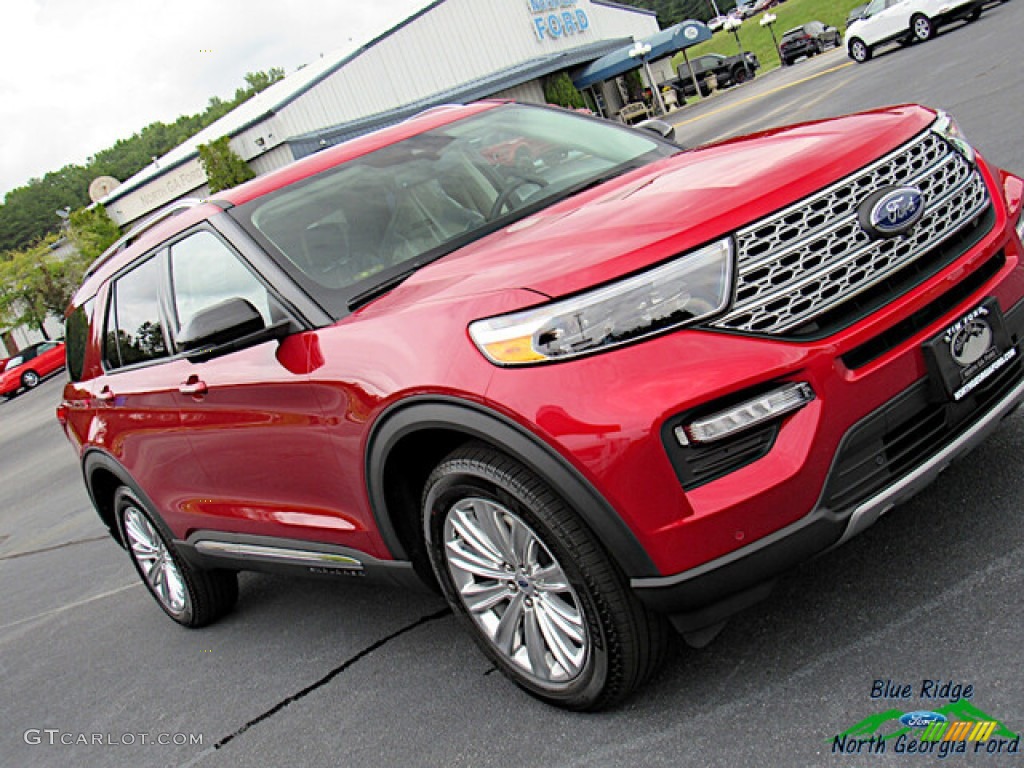 2021 Explorer Hybrid Limited 4WD - Rapid Red Metallic / Sandstone photo #31