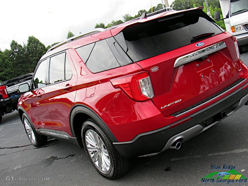 2021 Explorer Hybrid Limited 4WD - Rapid Red Metallic / Sandstone photo #33