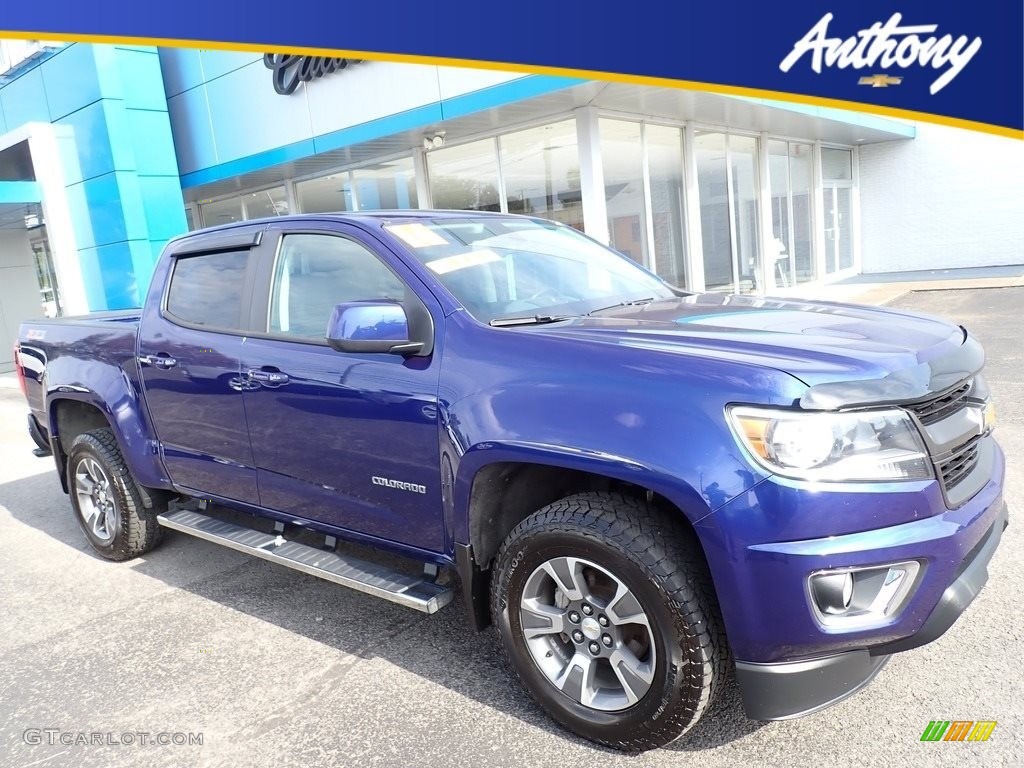 2016 Colorado Z71 Crew Cab 4x4 - Laser Blue / Jet Black photo #1