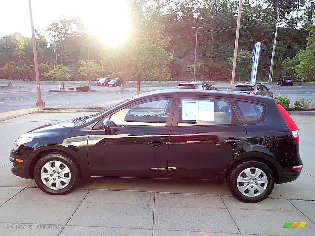 2012 Elantra GLS Touring - Black Noir Pearl / Black photo #6