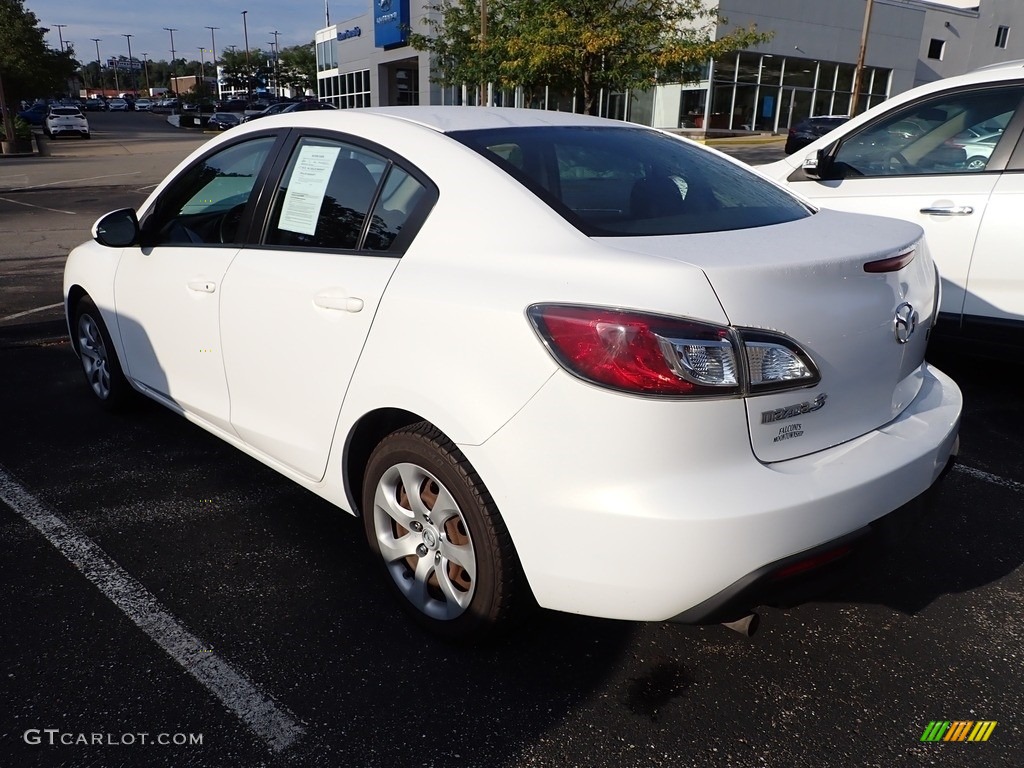 2010 MAZDA3 i Sport 4 Door - Crystal White Pearl Mica / Black photo #2