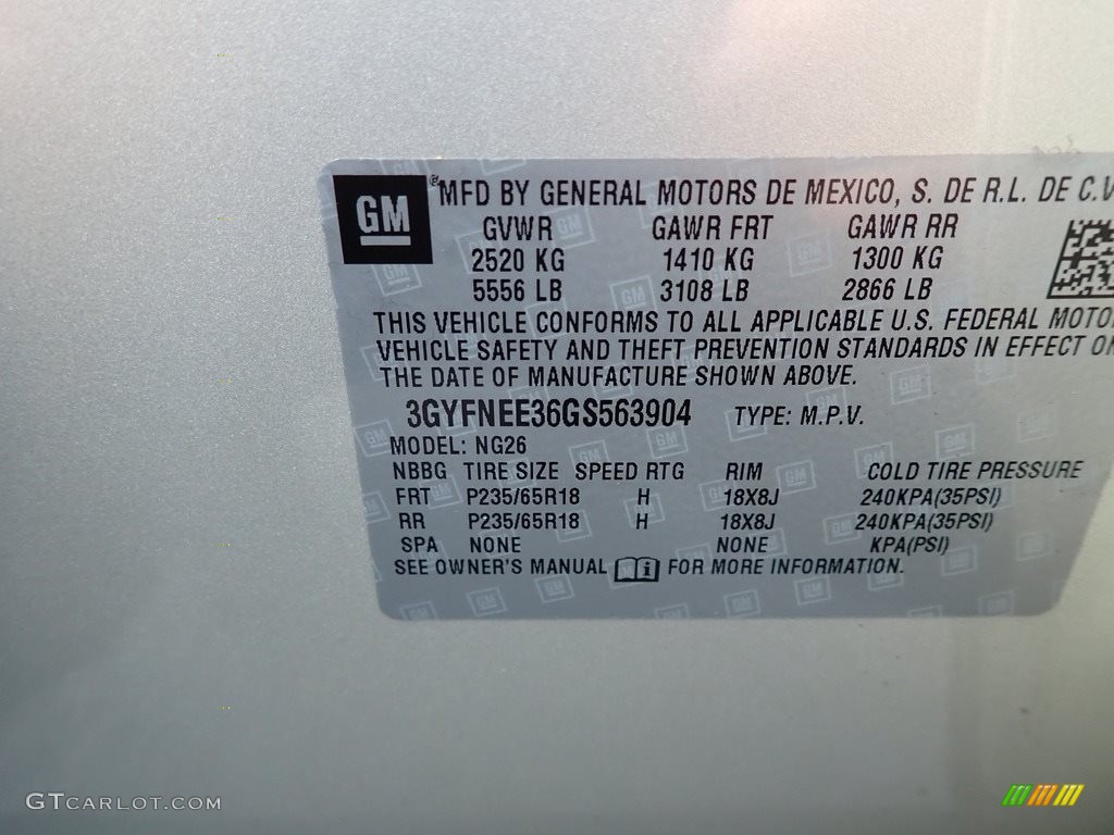 2016 SRX Luxury AWD - Silver Coast Metallic / Shale/Brownstone photo #15