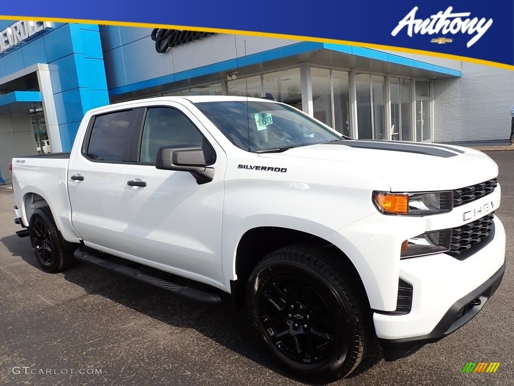 2021 Silverado 1500 Custom Crew Cab 4x4 - Summit White / Jet Black photo #1