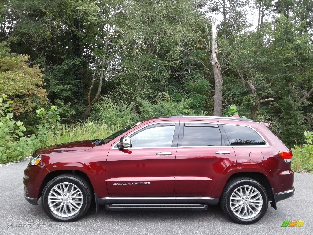 Velvet Red Pearl 2017 Jeep Grand Cherokee Summit 4x4 Exterior Photo #142908378