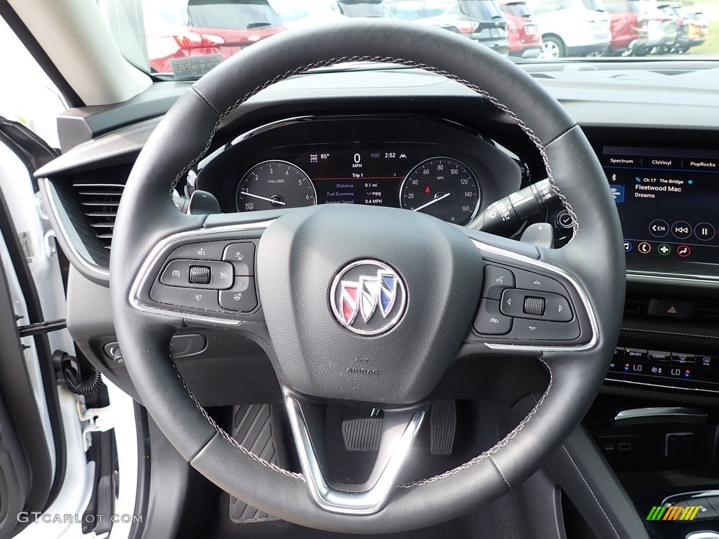 2021 Buick Envision Essence AWD Ebony w/Ebony Accents Steering Wheel Photo #142909359