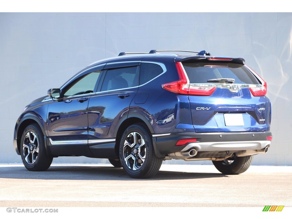 2018 CR-V Touring AWD - Obsidian Blue Pearl / Gray photo #8