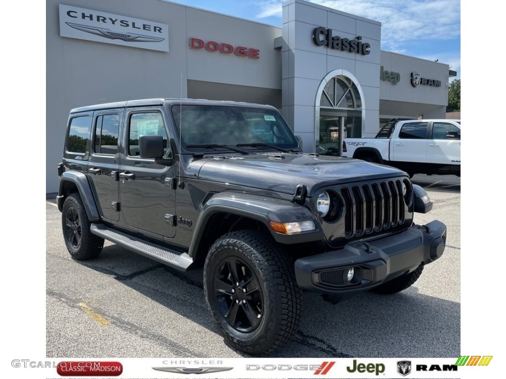 2021 Wrangler Unlimited Sahara Altitude 4x4 - Granite Crystal Metallic / Black photo #1