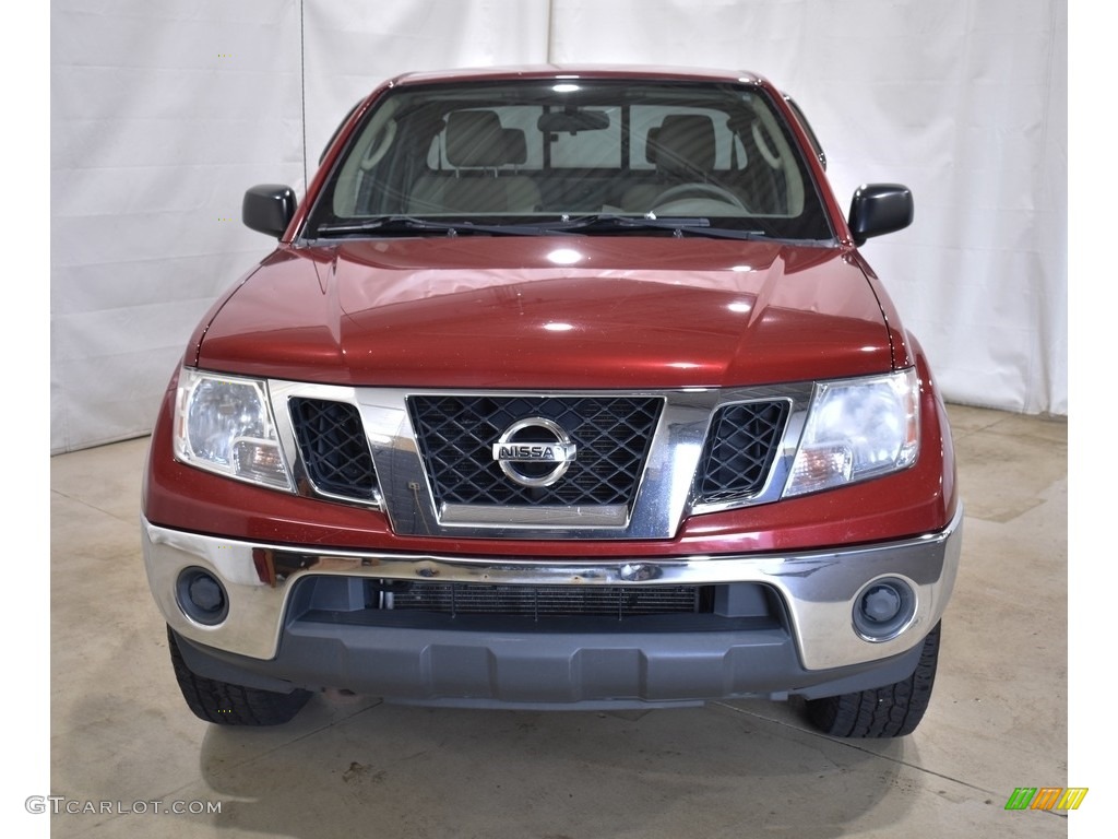 2011 Frontier SV V6 King Cab 4x4 - Red Alert / Beige photo #4