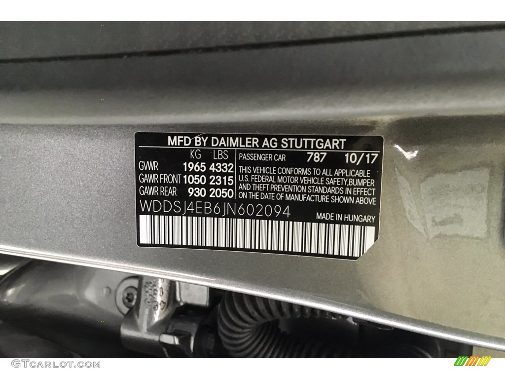 2018 CLA 250 Coupe - Mountain Grey Metallic / Black photo #25