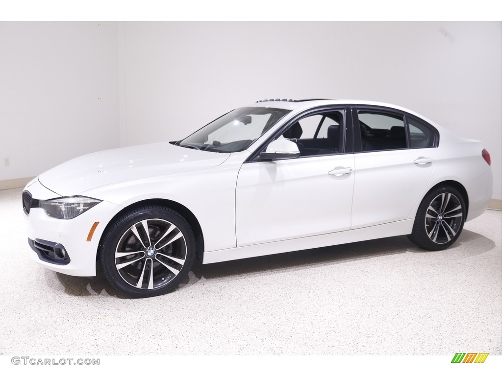2018 3 Series 330i xDrive Sedan - Mineral White Metallic / Black photo #3