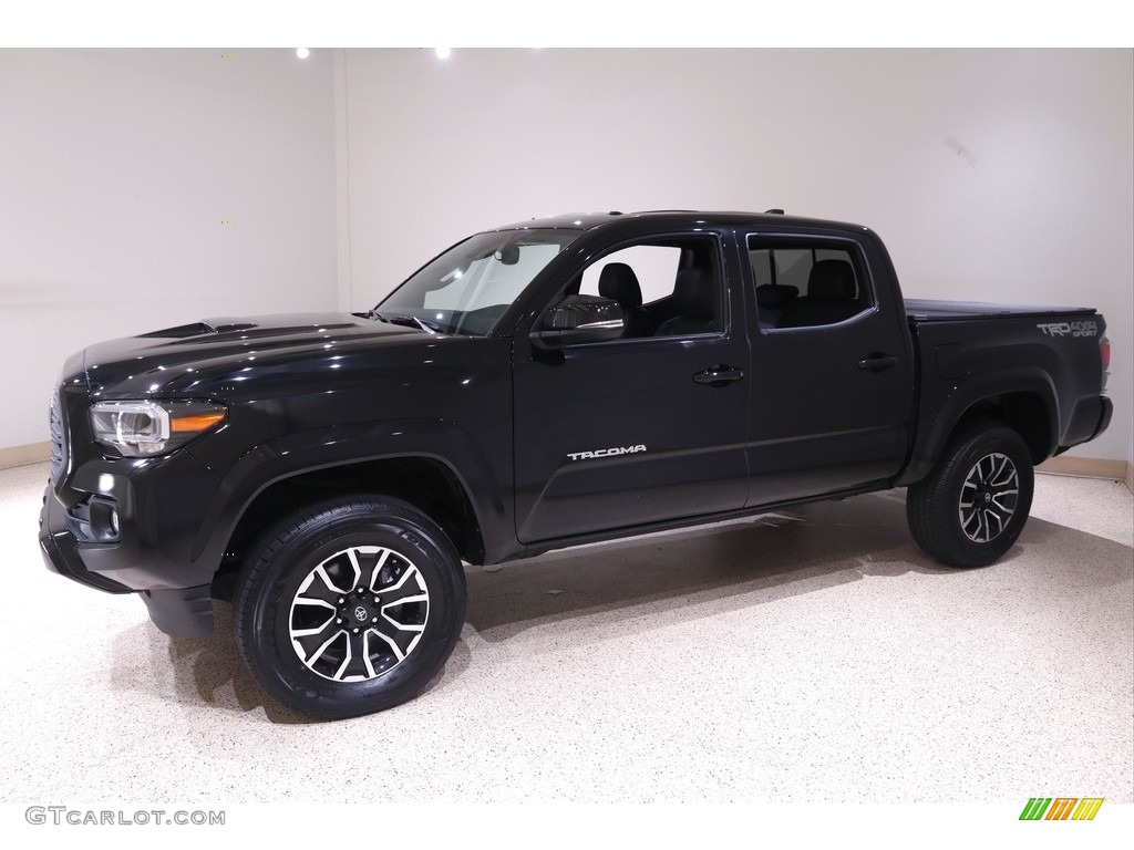 2021 Tacoma TRD Sport Double Cab 4x4 - Midnight Black Metallic / Black photo #3