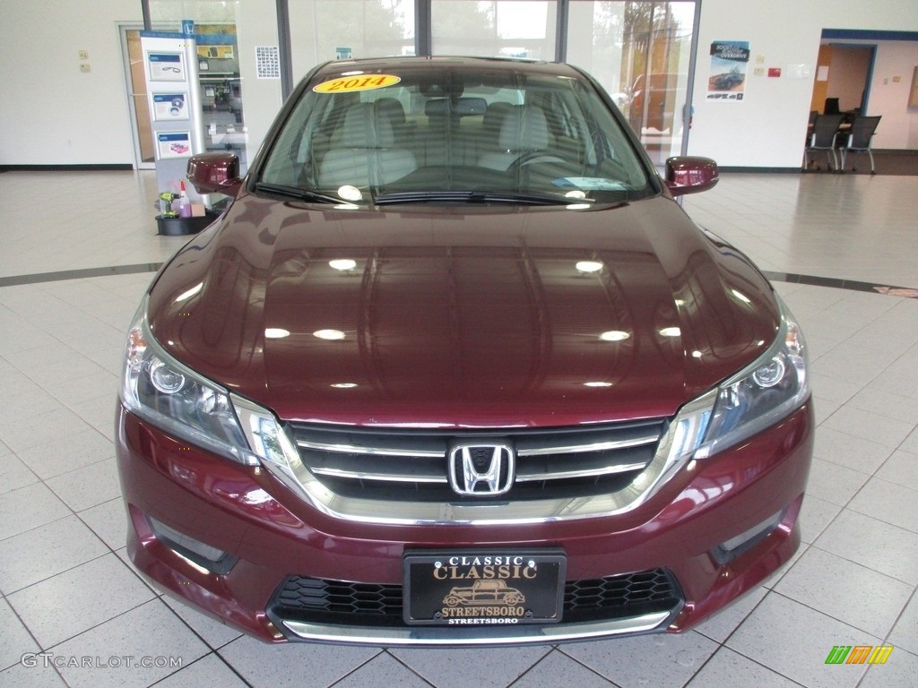 2014 Accord EX-L Sedan - Basque Red Pearl II / Ivory photo #2